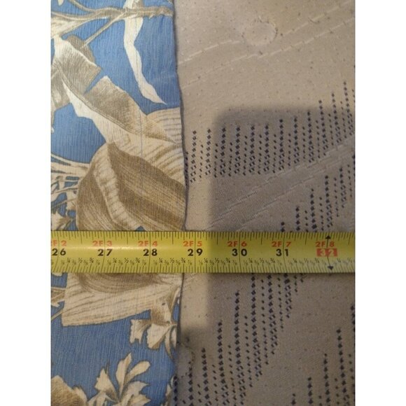 Cubavera Shirt Mens 3X Blue Floral Hawaiian Button Up Short Sleeve Viscose - Picture 12 of 12